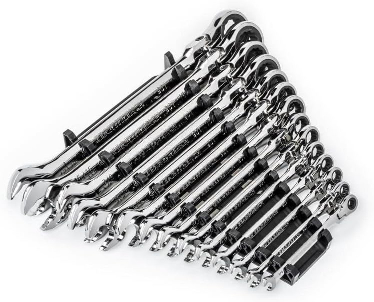 GearWrench 14 Pc 90T Flex Head SAE Ratcheting Wrench Set