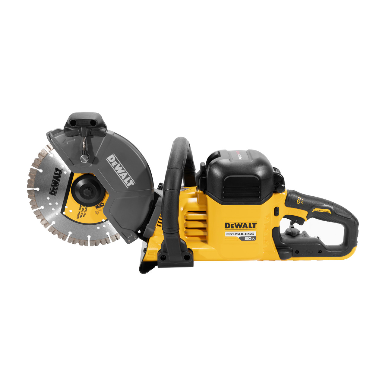 DeWalt 60V Cut Off Saw With 9 Blade Charger And 2 FLEXVOLT