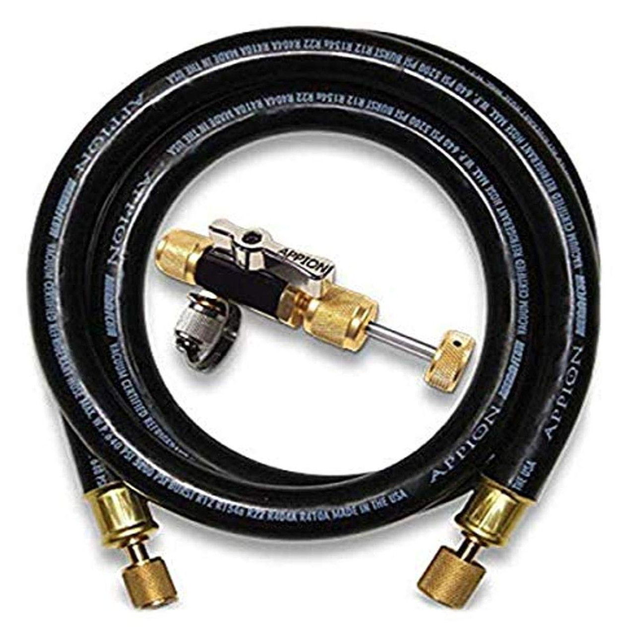 Appion MegaFlow 6-Foot 1/2 Dia. 3/8FL to 1/4FL Black Hose