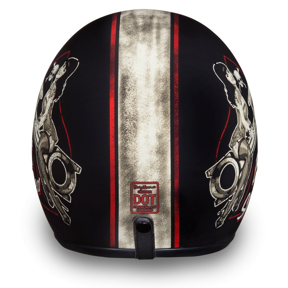 Daytona Helmets 3/4 Shell Open Face Motorcycle Helmet [Xs] (DC6-BFS-XS ...