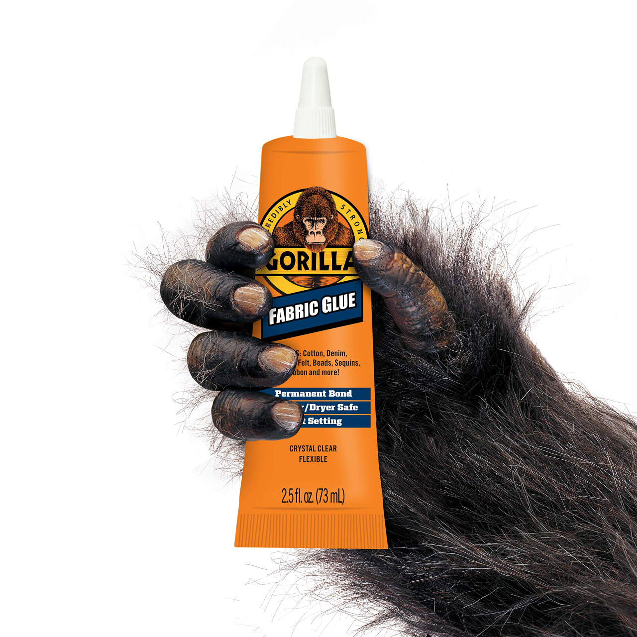 Gorilla Glue Waterproof Fabric Glue 2.5 Ounce Tube, Clear, (Pack Of 1)  (8025501)