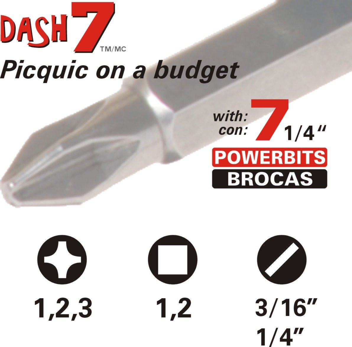 Picquic Dash 7 MultiBit Screwdriver With Seven Bits (47123) JB Tools