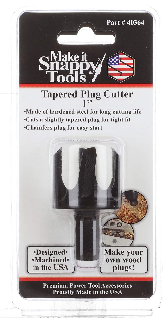 Snappy Tools Plug Cutter 3/8" - Hardened Steel Wood Plug Cutter For Drill Press