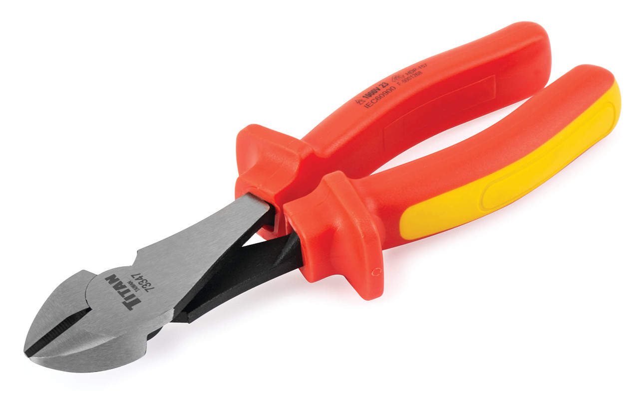 Titan 73347 7-Inch VDE Insulated Diagonal Pliers