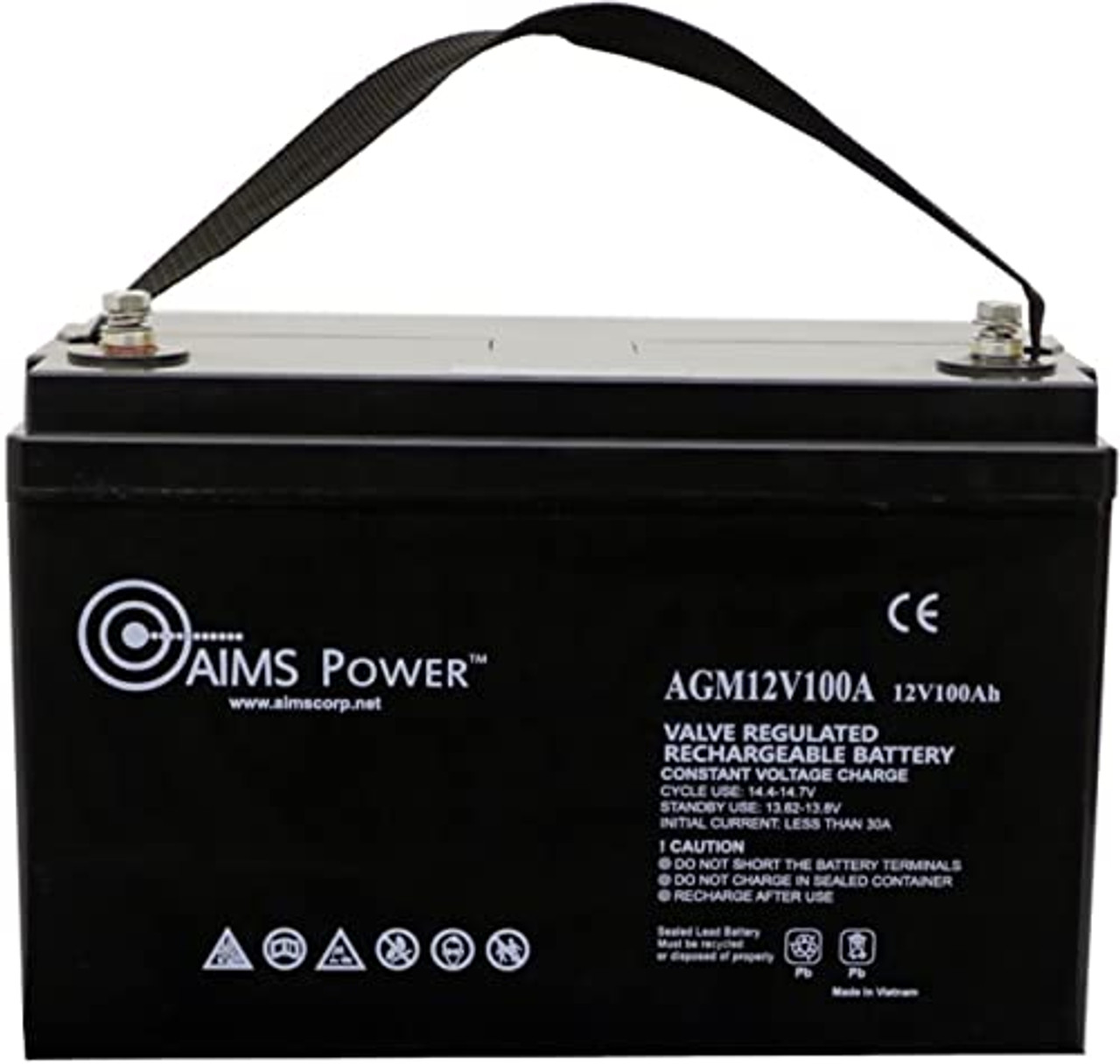 Batterie à décharge profonde très résistante Aims Power , 12 V, 100 Ah  (agm12v100a)