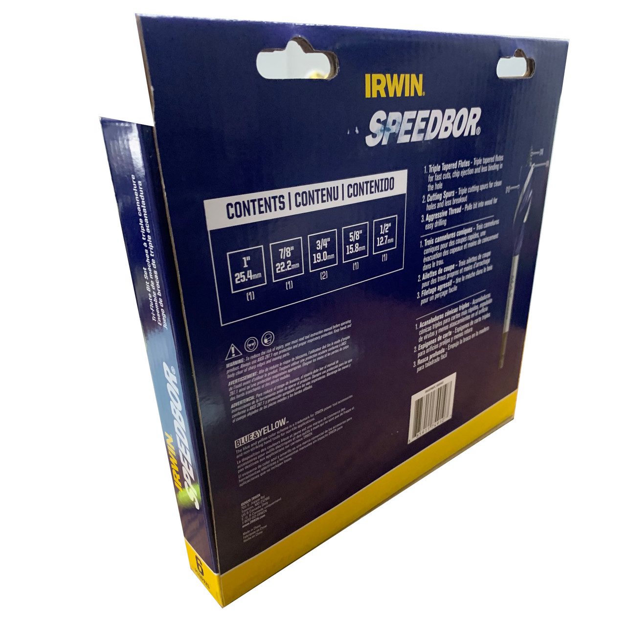IRWIN Speedbor Spade Drill Bit Set - 6 Piece (IWAXSPM6PC)| JB Tools