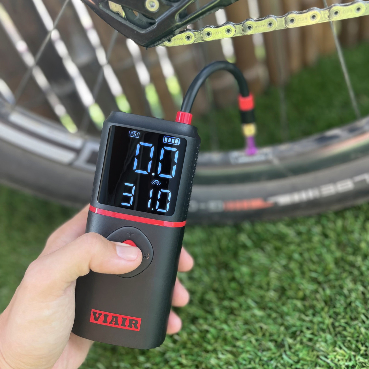 viair cordless tire inflator inflates bike