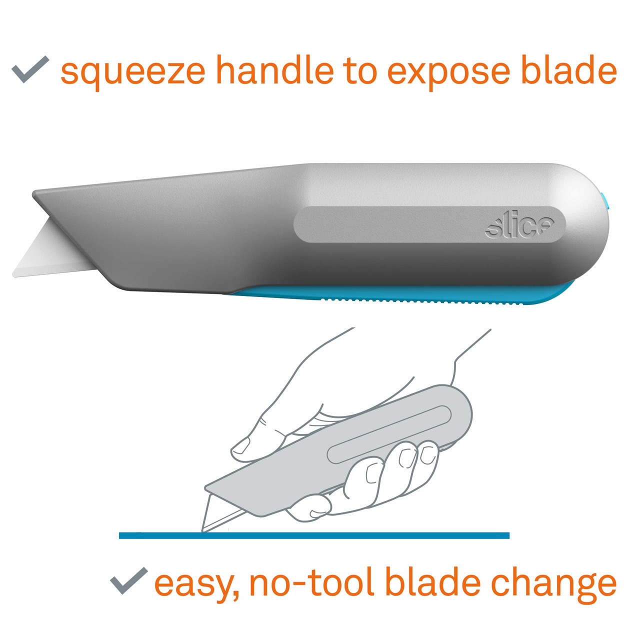 Slice Auto-Retractable Squeeze-Trigger Utility Knife