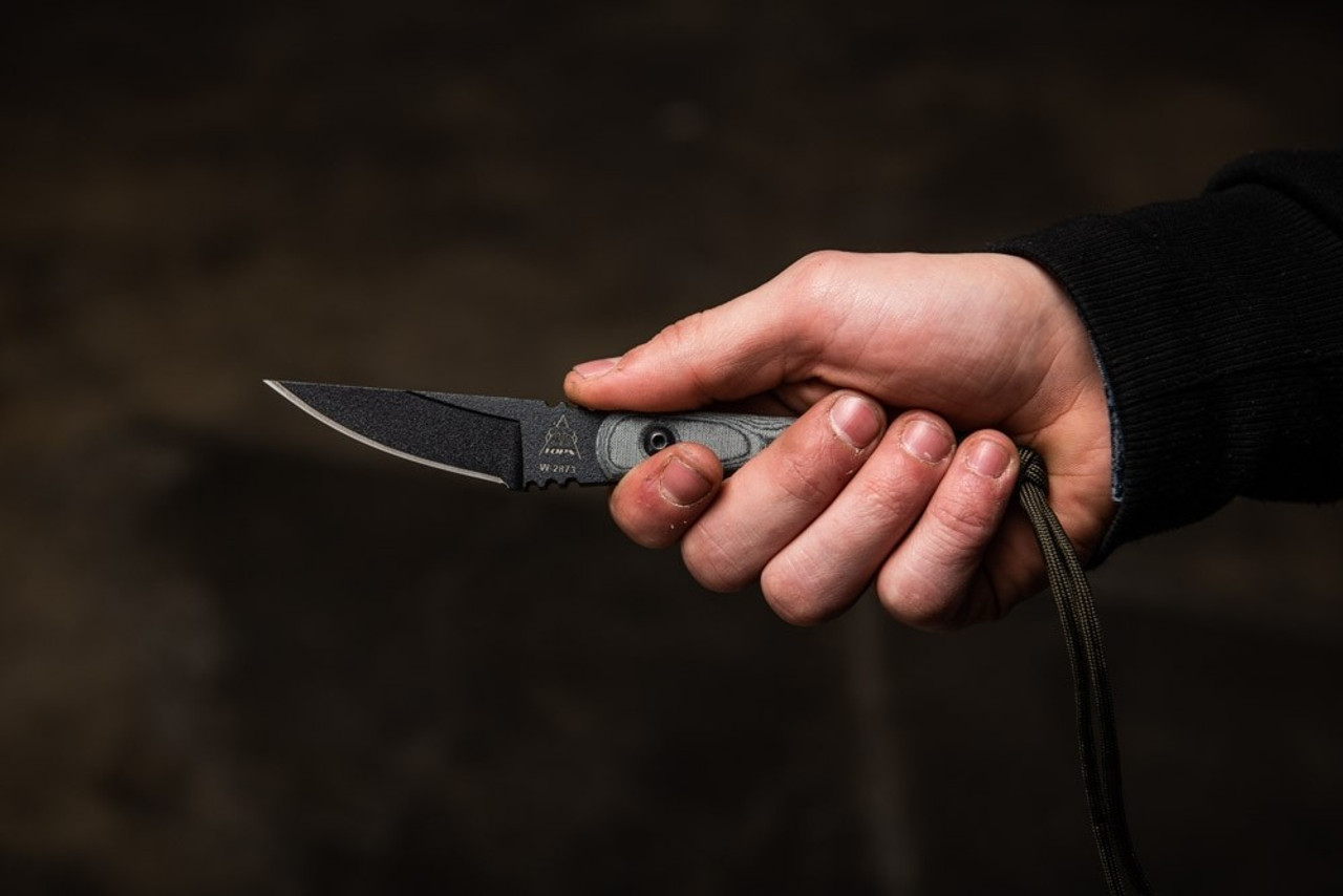 سكين رقبة مشرط علوي مع مقبض ميكارتا (2.4 بوصة أسود) (sss07) | JB Tools