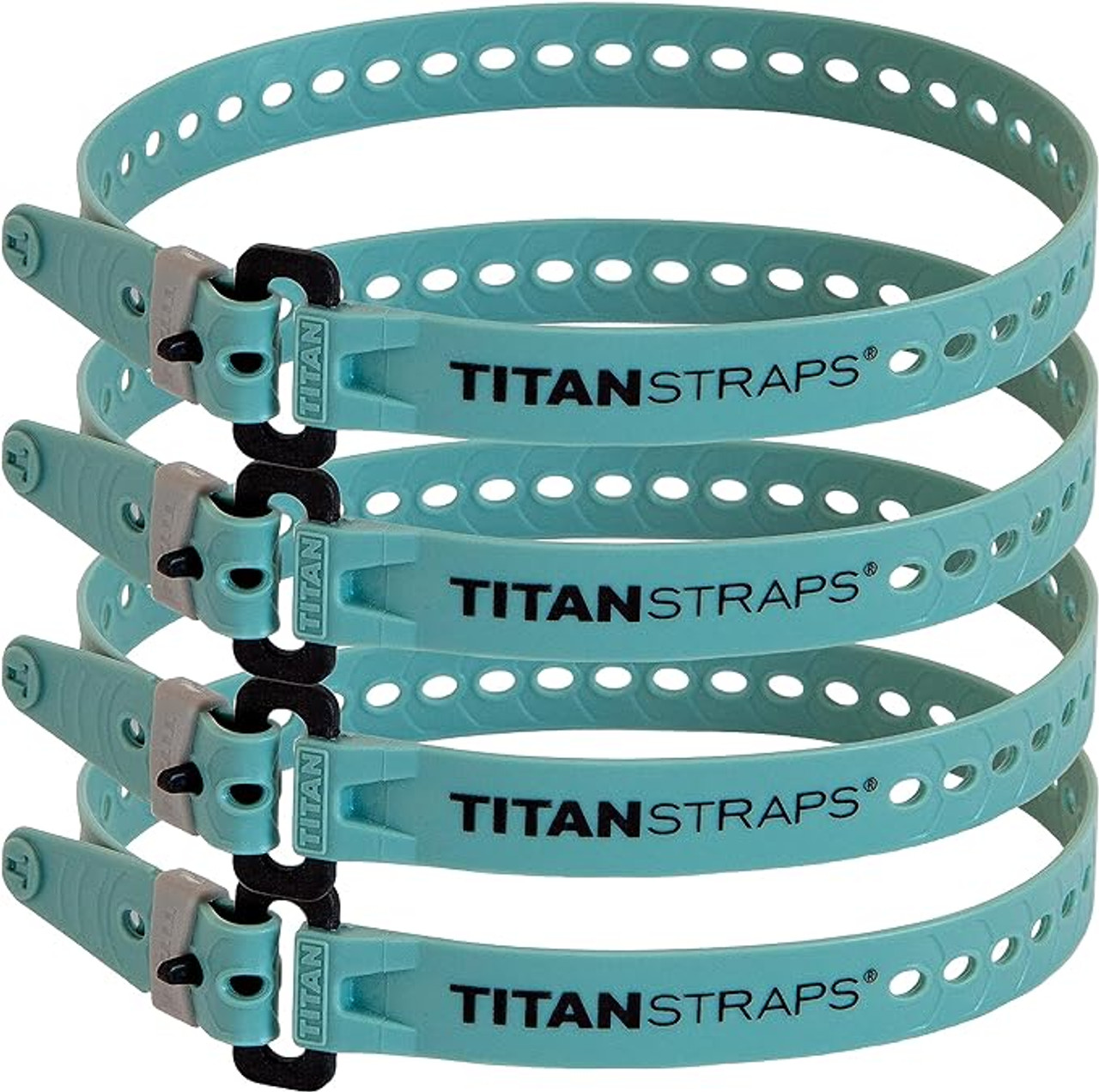 タイタン ストラップ ミニ ストラップ 4 本、15 インチ、スレート (tsm-0515x4-slt)