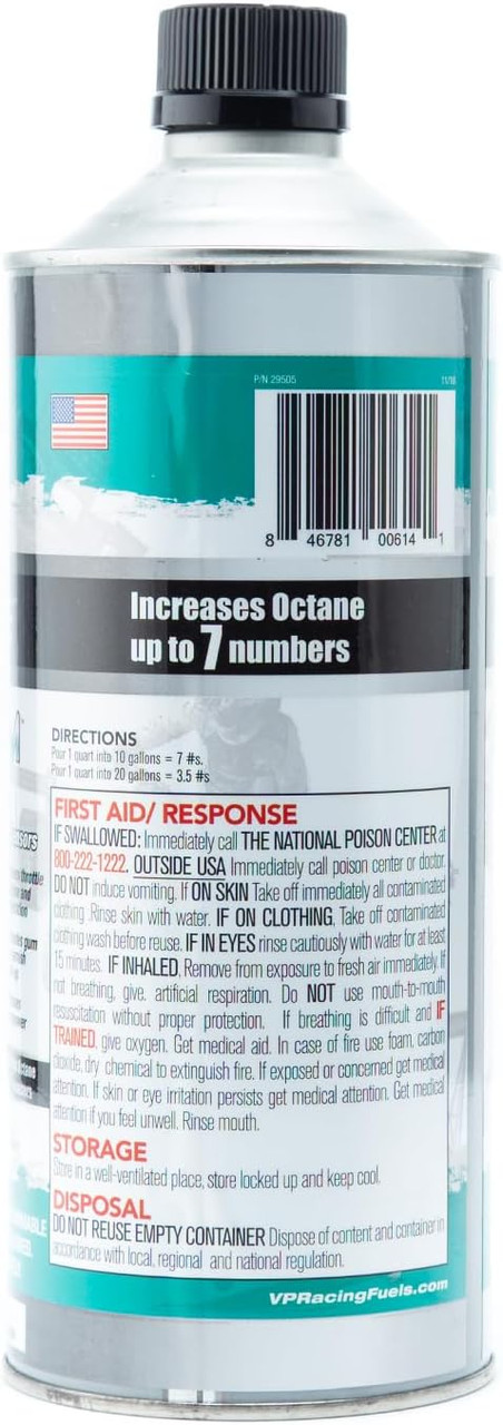 VP Racing 29505 無鉛オクタンブースター 添加剤 8本入り VP Racing 29505 VP Racing Madditive Octanium Unleaded Concentrate