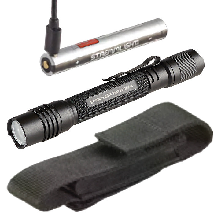streamlight protac 2aa led flashlight 88137 2AA-X 550-Lumen Flashlight, Coyote and a pocket clip Streamlight - 88137 - ProTac