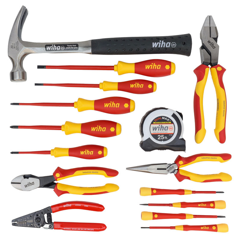 Wiha 16 Piece Apprentice Electrician's Insulated Tool Kit (91870