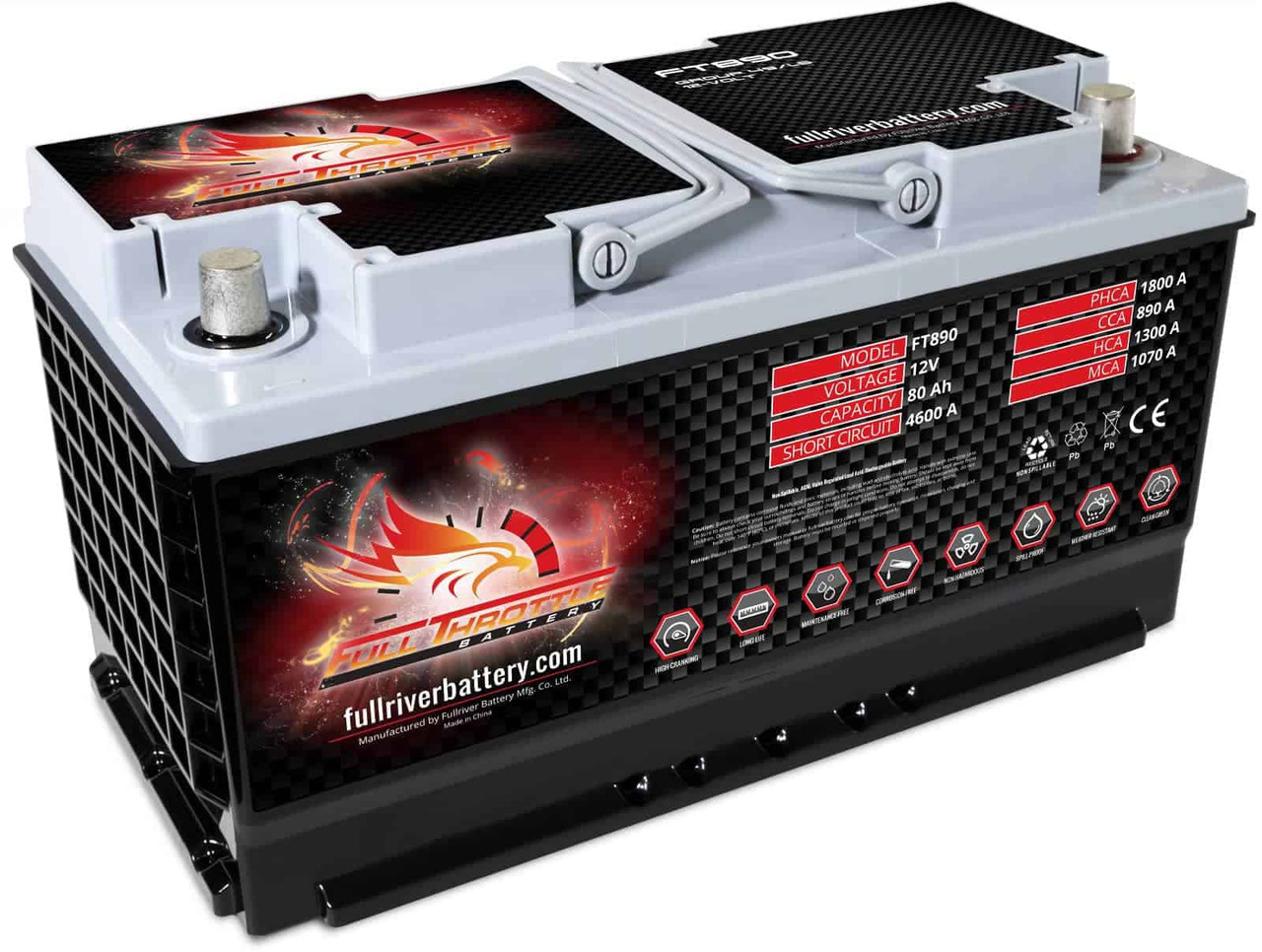 Full Throttle High-Performance AGM Battery 80Ah (FT890-49) | JB Tools