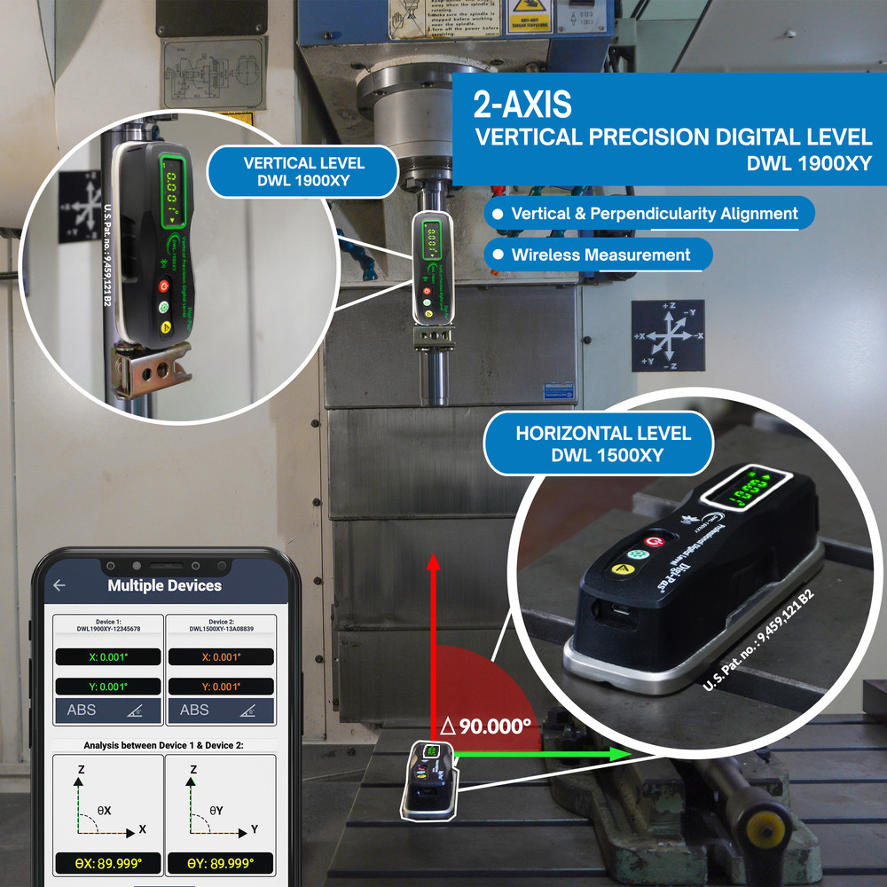 Digi-Pas 2-Axis Vertical Digital Level (2-01901-99) | JB Tools