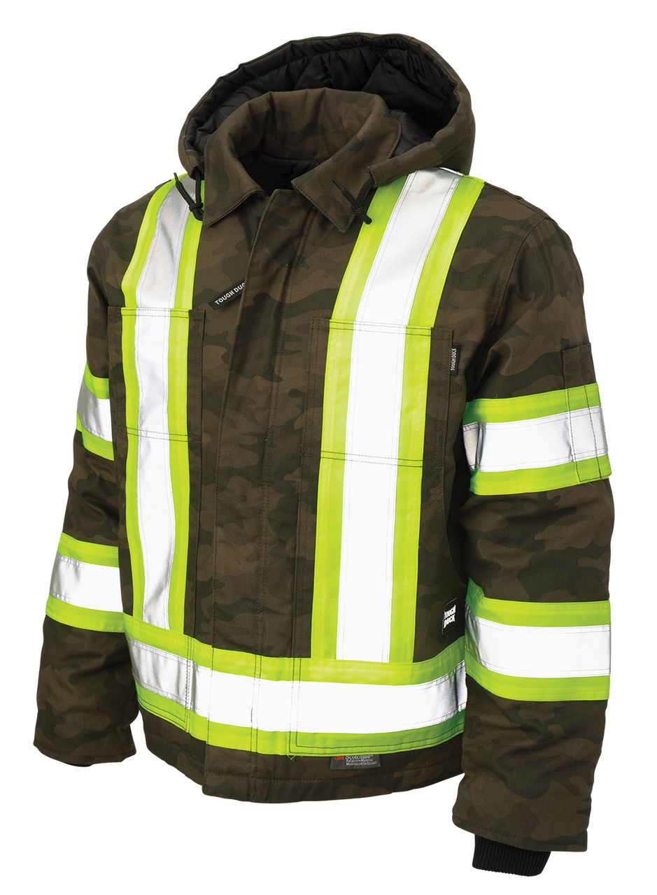 Tough Duck Camo Flex Safety Jacket (SJ331-GRCMO-XS) | JB Tools