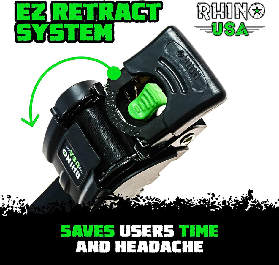 Rhino USA Retractable Transom Straps (2 Pack) | JB Tools