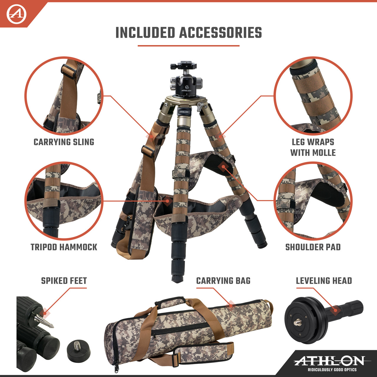 Athlon Optics Midas CF29 Tripod - Thumbnail 5