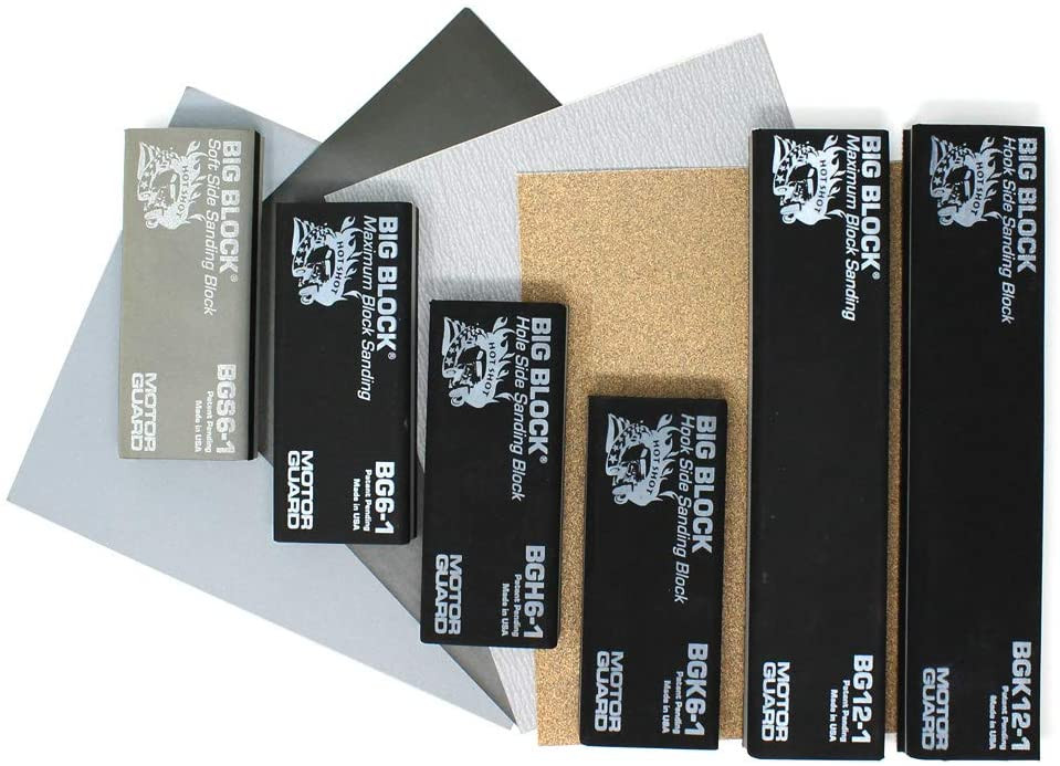 Motor Guard BGK12-1 12-Inch Hook Face Sanding Block – Firm, Contour-Friendly For Paint Prep & Woodworking, Made In USA