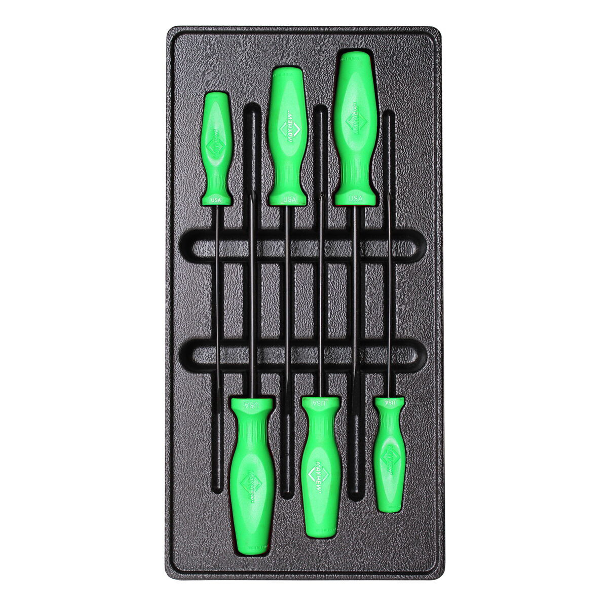 Mayhew 6pcs Green Long Slotted & Phillips Set (27021LTHVG) | JB Tools