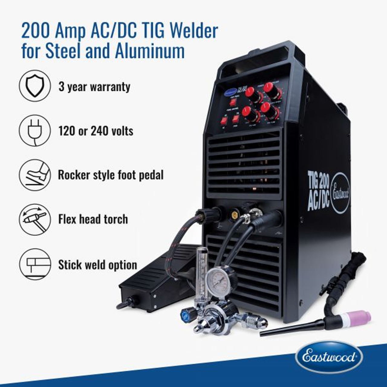 Eastwood 200 Amp AC/DC TIG Welder (33920) | JB Tools