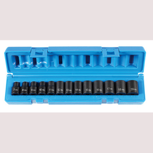 Coffret De 47 Douilles à Choc 3/8 Pouces Métrique - Jeu D'outils Mécanique Durable
