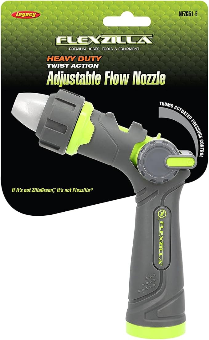 FLEXZILLA Heavy-Duty Twist Action Adjustable Flow Garden Hose Nozzle - Thumbnail 4