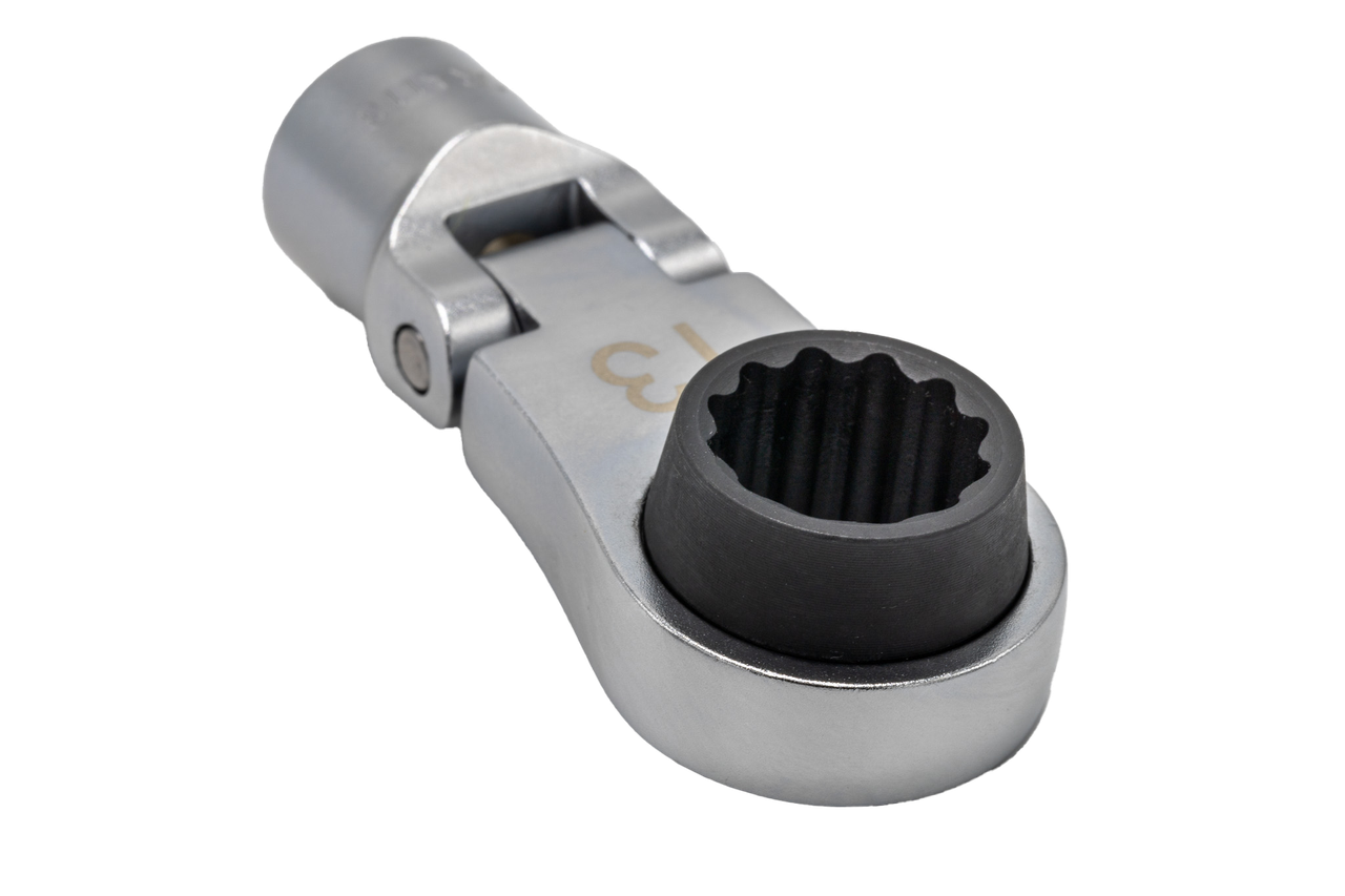 VIM Tools 3/8" Low Profile Ratsche 90T – Mit Softgrip, Für Enge Räume, Haus- & Autoreparaturen