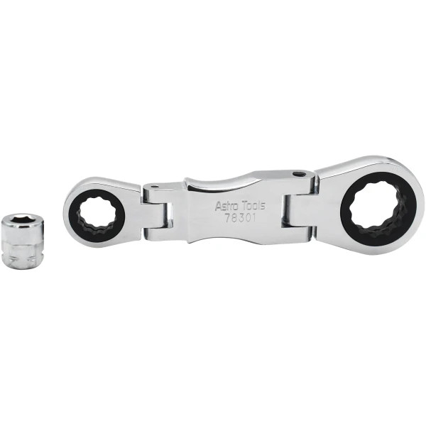 Astro Tools Stubby Ratcheting Flex Head Double Box Wrenc (78301