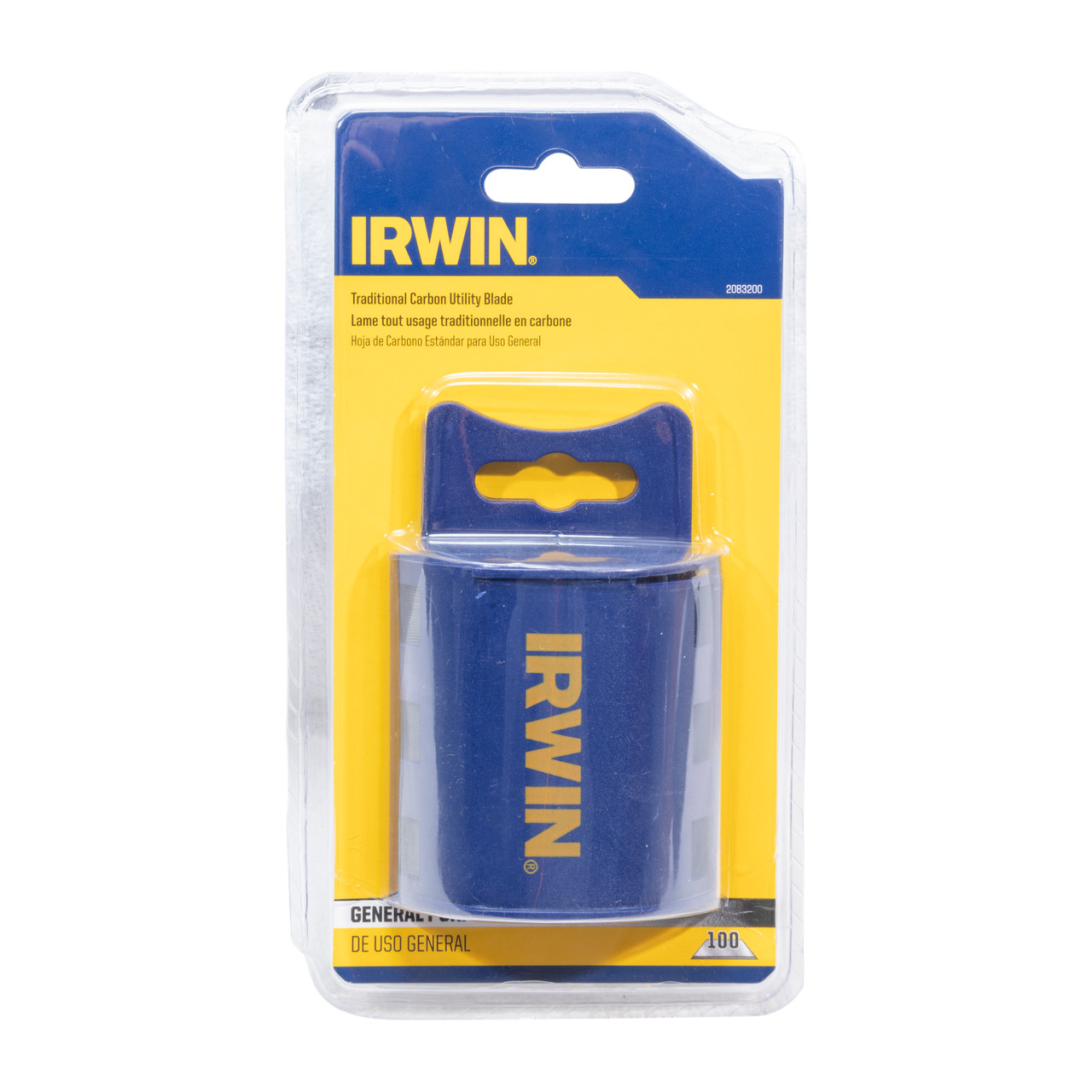 Irwin 100-Pack Carbon Utility Blades w/ Dispenser (2083200) | JB Tools