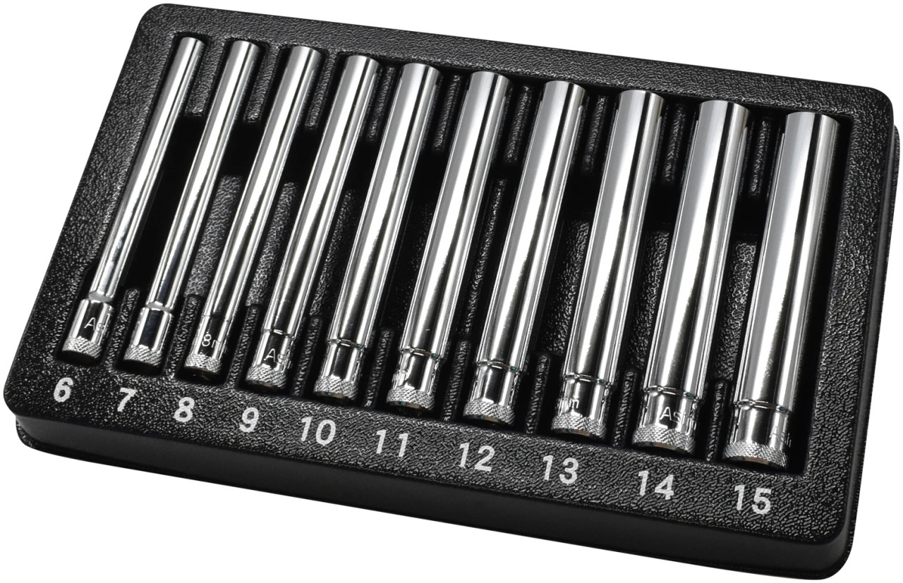 ASTRO 2018 シーズンズグリーティングセット ASTRO 10PC 1/4″ Drive Extra Deep Metric Socket Set 6-15mm | JB Tools