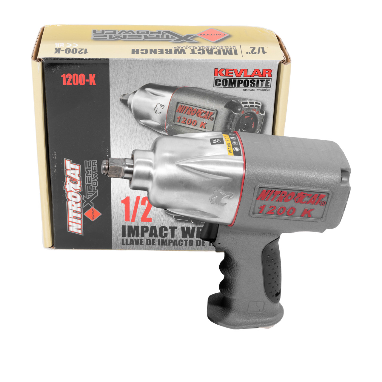 Aircat Nitrocat 1/2 Air Impact Wrench Twin Clutch 1295 Ft-Lb Max Torque  (1200-K)