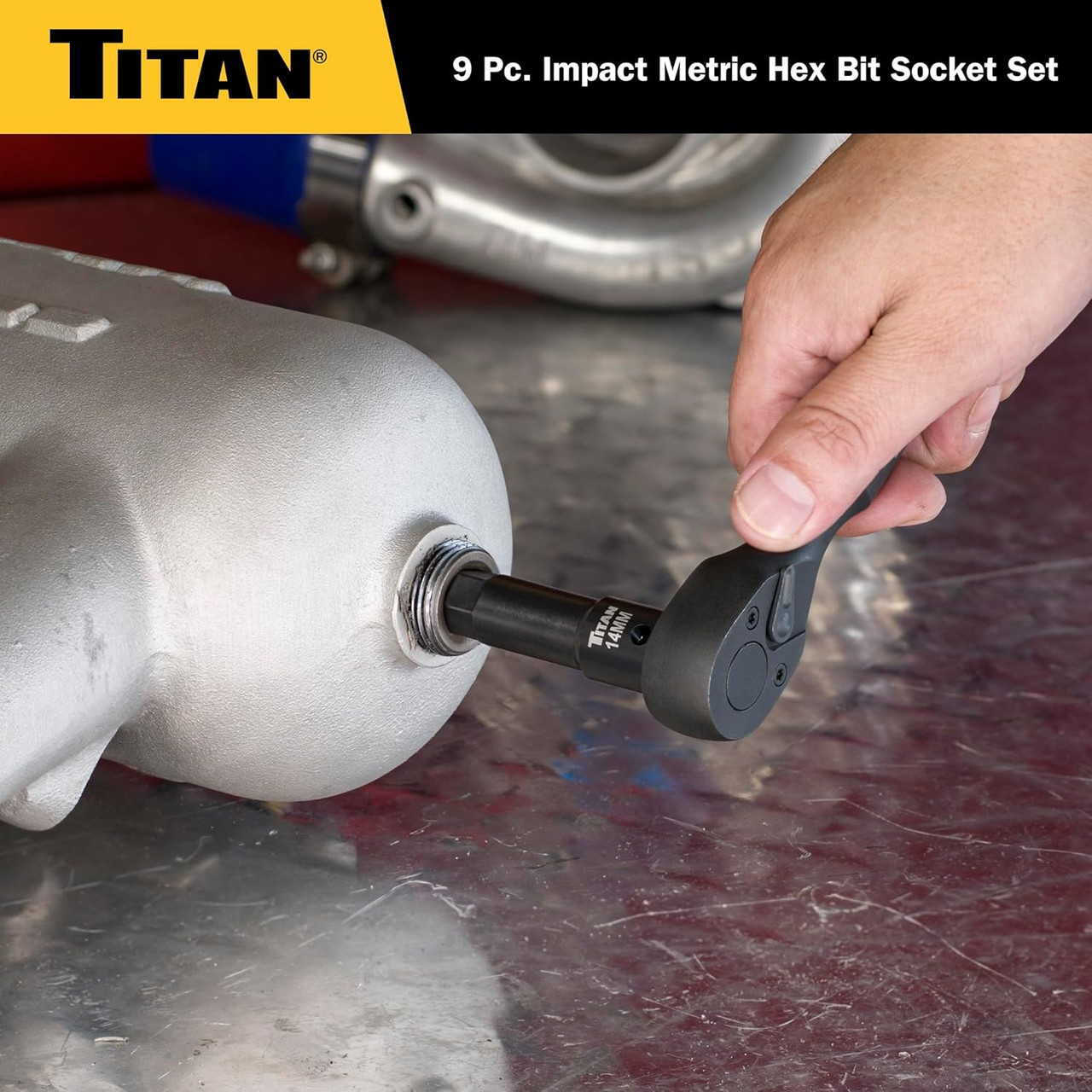 Titan Tools 9-Pc Impact Metric Hex Bit Socket Set (49011) | JB Tools