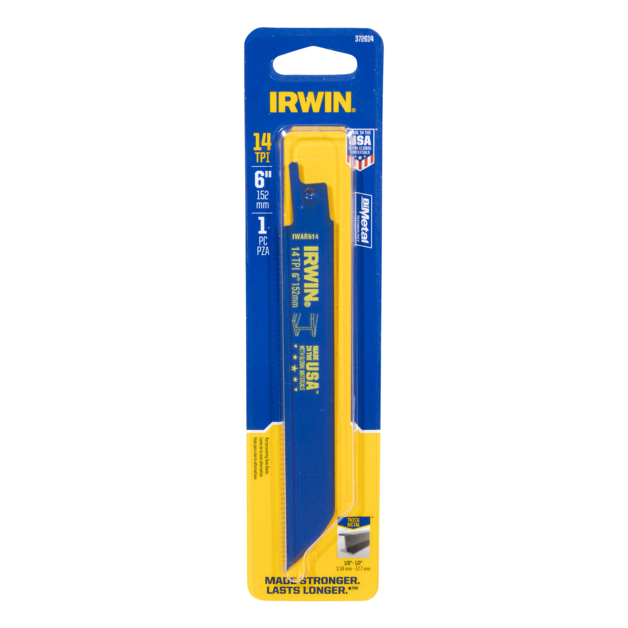 Irwin 372614 Reciprocating Saw Blades 6" 14TPI JB Tools