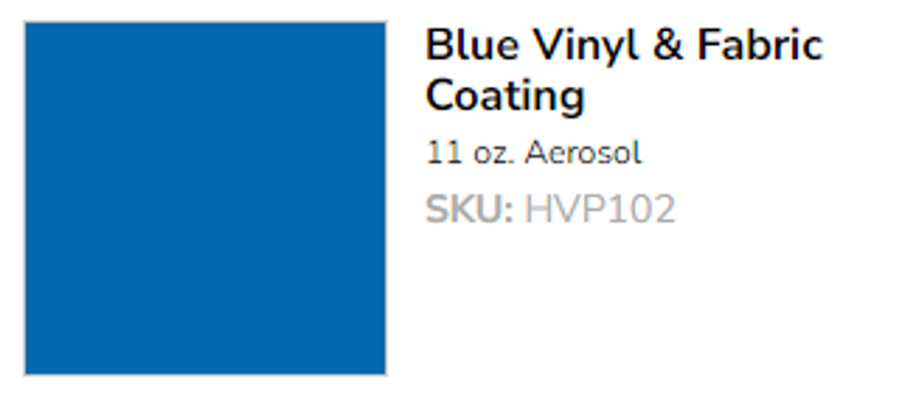 Duplicolor HVP102 - 3 Pack Vinyl & Fabric Spray Paint Blue - 11 oz – Heintz  Sales