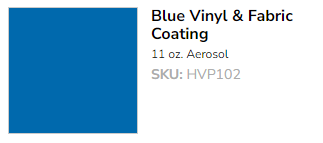 Dupli-Color 11 oz Blue Vinyl Fabric Paint (HVP102) JB Tools