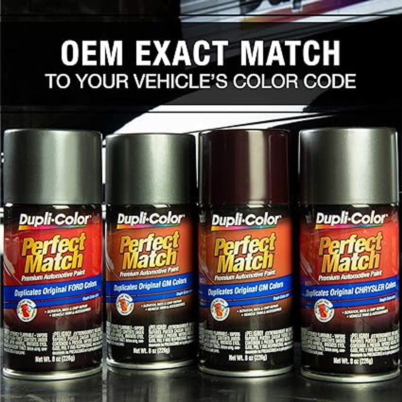 Dupli-Color Acrylic Clear Perfect Match Automotive Top Coat - 8 oz, Bundles  with Prep Wipe (3 Items)