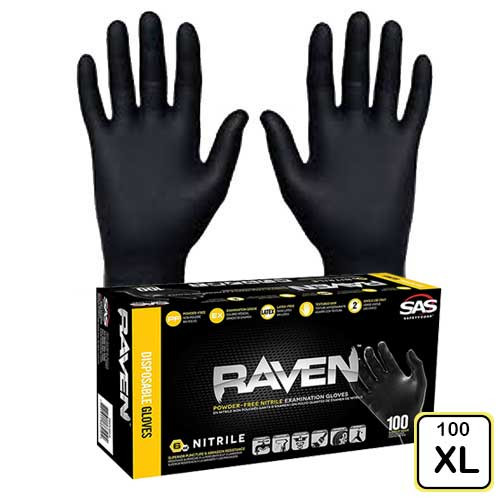 Black Nitrile Sas Safety 66519 SAS Safety 66519 Raven Black 6ml