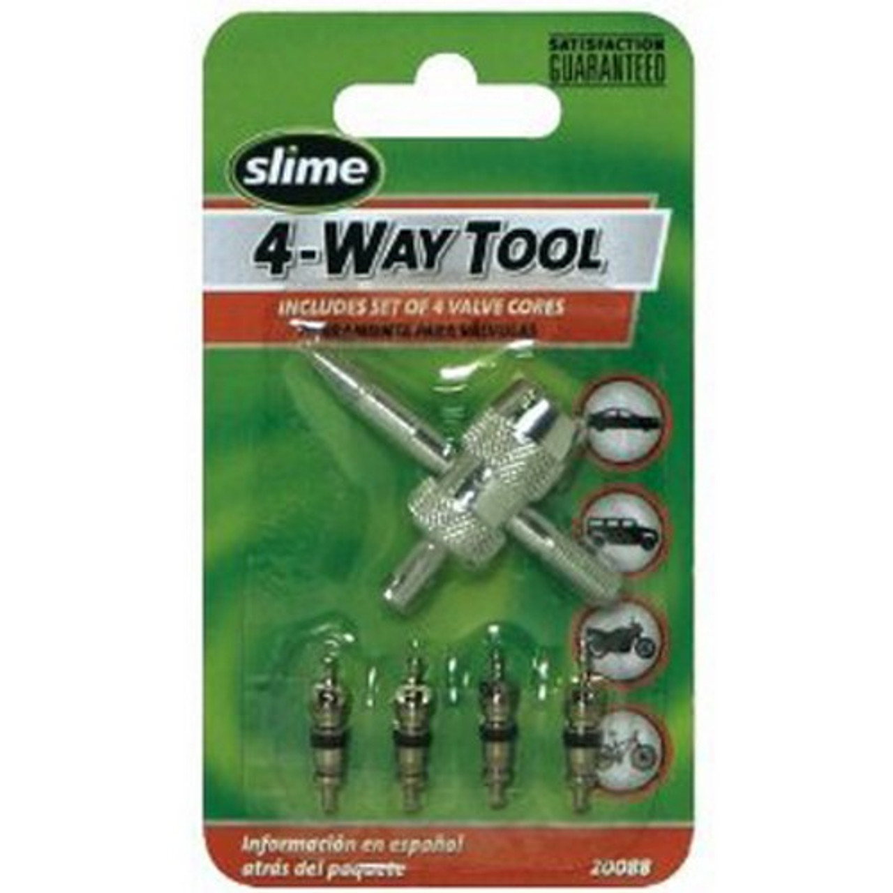 Slime 20088 4Way Valve Tool & Valve Cores JB Tools