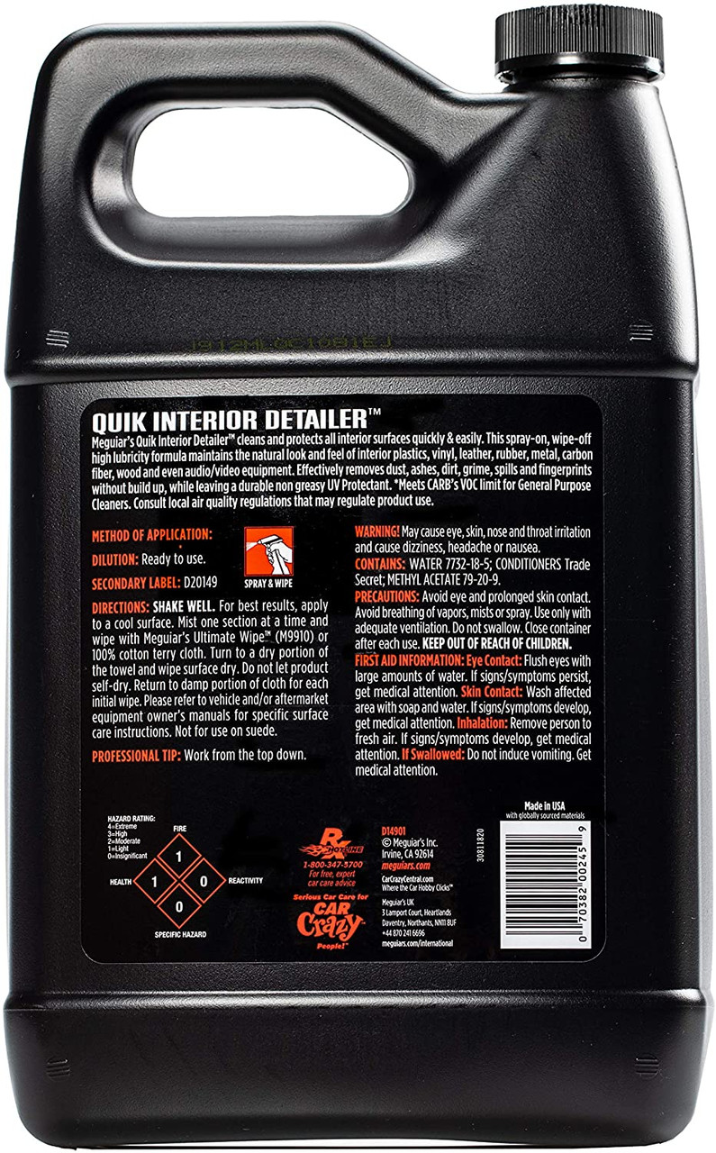 Meguiars D149 Quik Interior Detailer Bundle