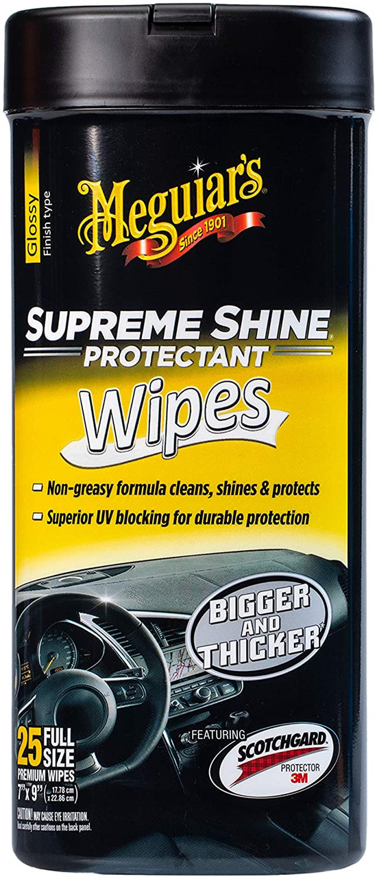 Meguiars G4000 Supreme Shine Protectant Wipes, Meguiars Wipes Leather