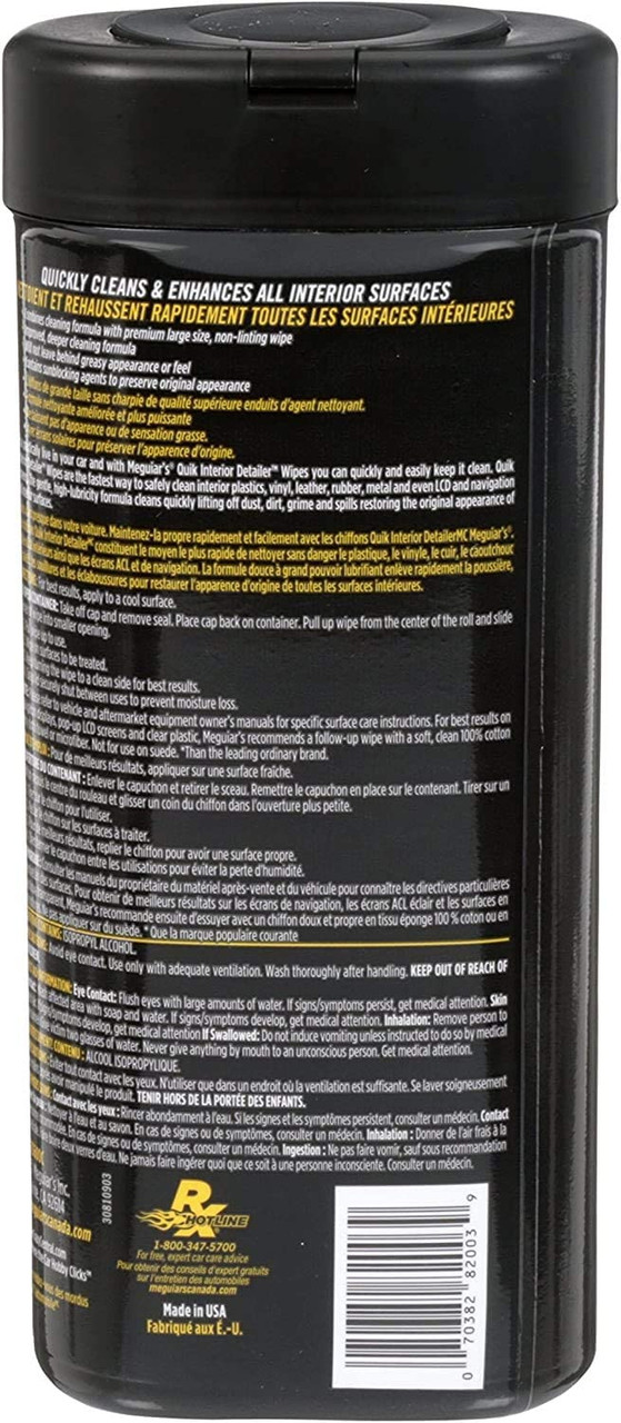 Meguiars G190600 Citrus-Fresh Cleaning Wipes, 25 Count