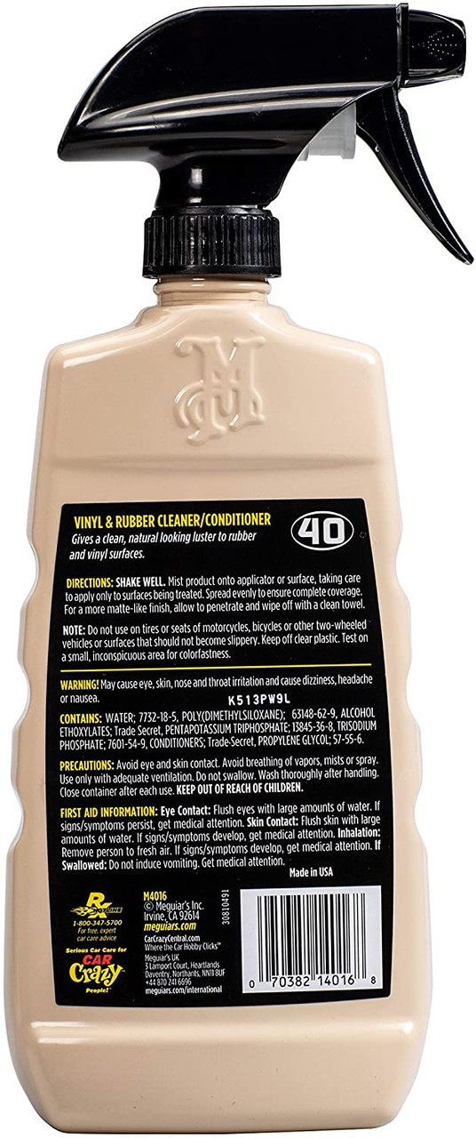 Meguiar's Vinyl & Rubber Cleaner/Conditioner Spray - 16 fl oz bottle