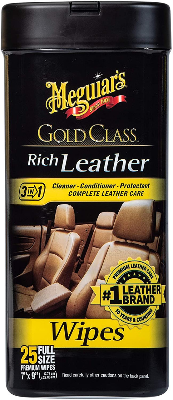 Meguiars G10900 Gold Class Rich Leather Wipes