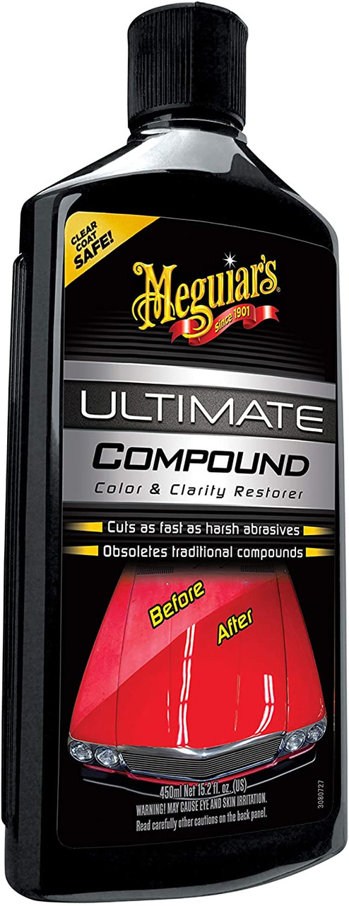 MEGUIAR'S Ultimate Compound, Color & Clarity Restorer + Supreme Shine Foam  Applicator Pads Kit