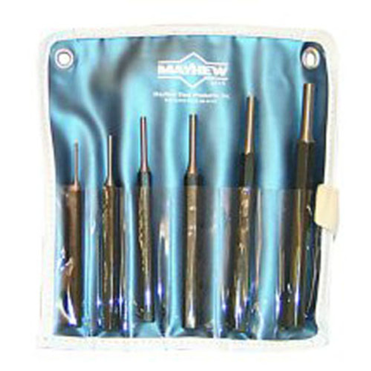 Mayhew Tools 62080 6PC Metric Pin Punch Set 3-8MM