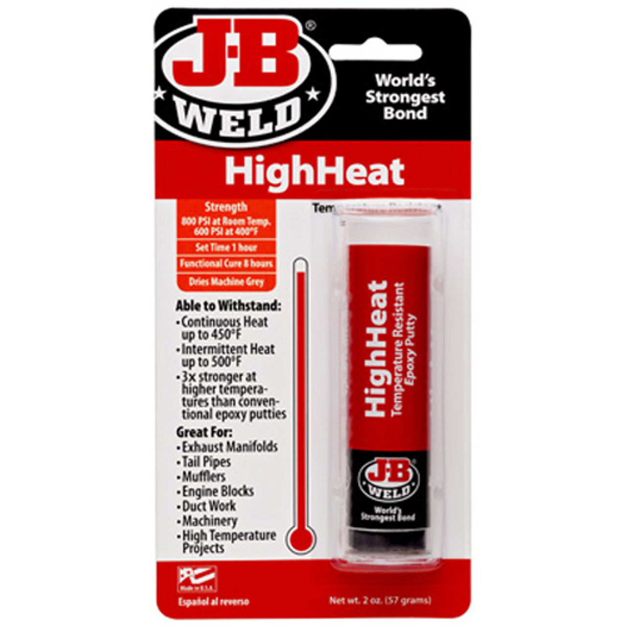 JB Weld HighHeat 57g Heat Temperature Resistant Epoxy Putty Metal Repair  Filler 69060371857