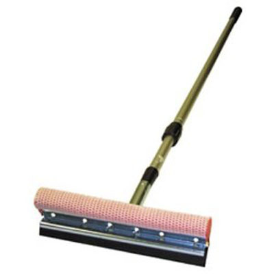 Carrand 93502 72" Wooden Broom Handle - 1 1/8" Diameter - Threaded Metal Tip