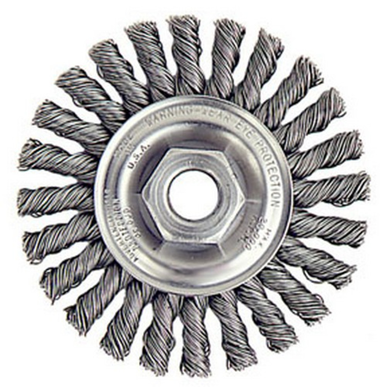 Century Drill & Tool® 76021 - 2-3/4 Coarse Steel Knotted Angle Grinder Cup  Brush 