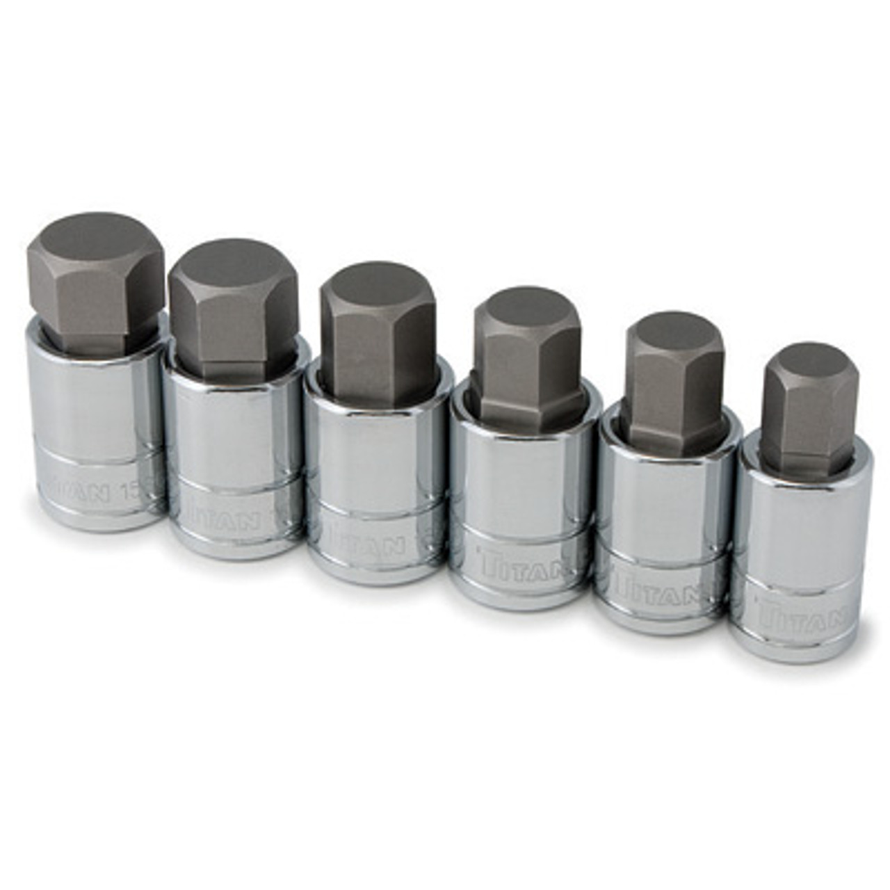 Titan Tools 16156 6pc Large SAE Hex Socket Set | JB Tools